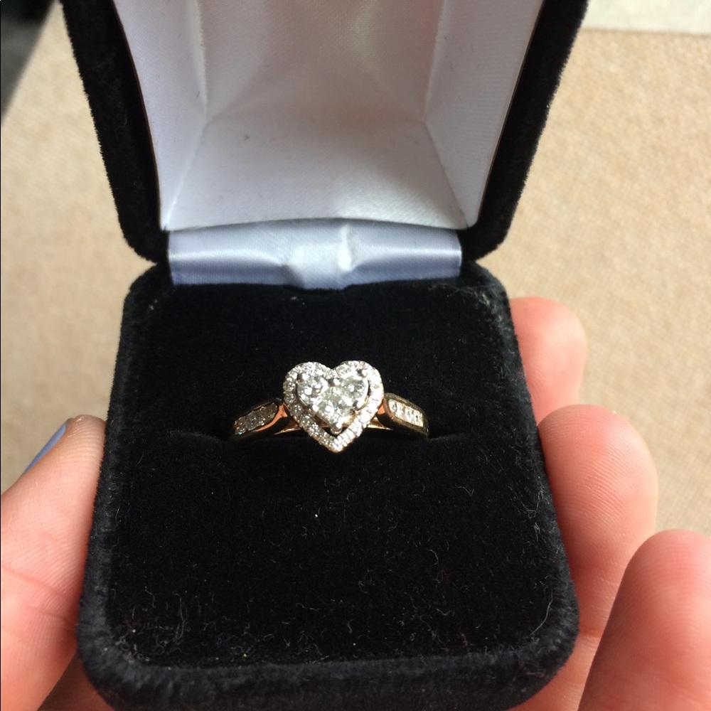 Stunning Diamond Heart Shaped Halo Ring