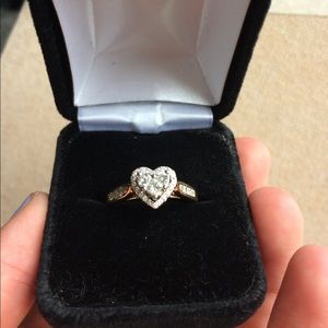 Stunning Diamond Heart Shaped Halo Ring