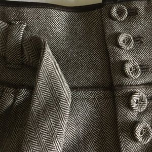 Banana Republic herringbone button swing skirt