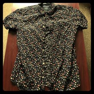 RVCA Collared Floral Pattern Shirt