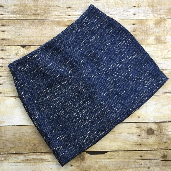 Madewell Dresses & Skirts - Madewell Black Metallic Blue Mini Skirt 10