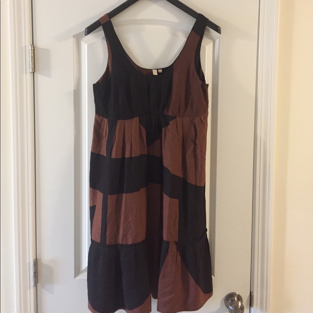 Black & brown abstract dress