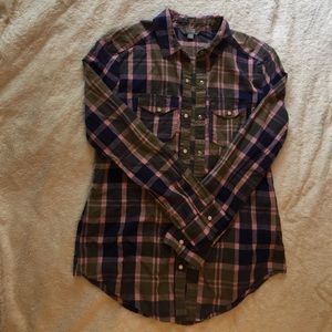 XS rubbish multicolored plaid shirt