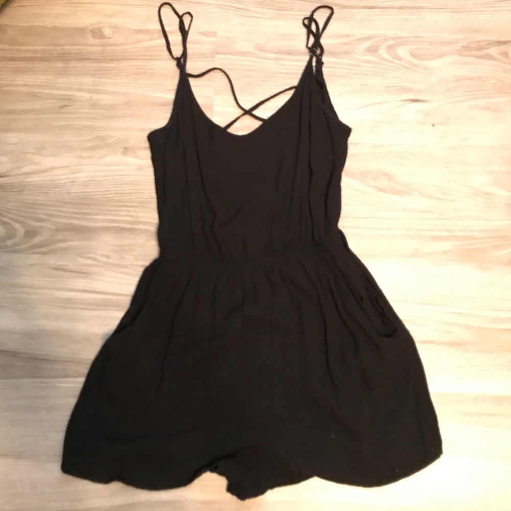 Romper with open crisscross back!