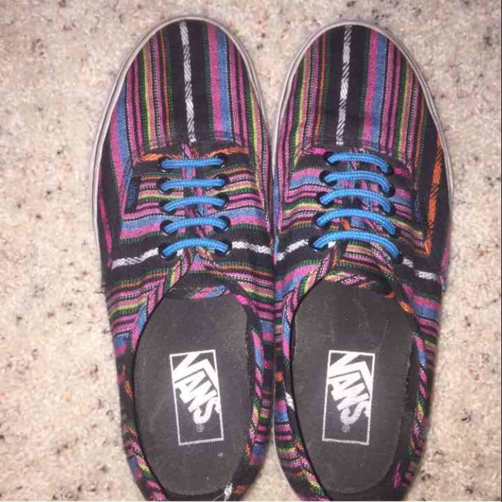 Multicolor low top rainbow vans