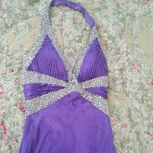 NWT  Halter Backless Maxi Mermaid Gown