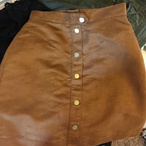 Suede skirt