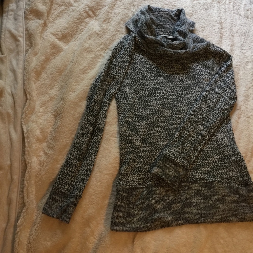 XS Loft gray cowl sweater