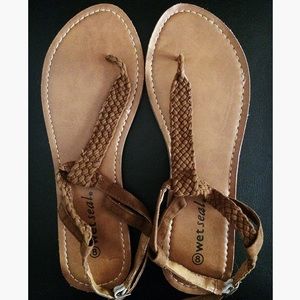 Brown Suede Sandal