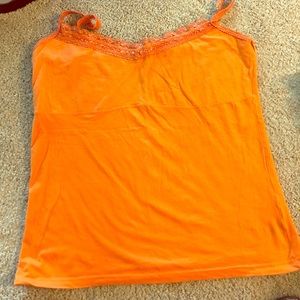 Orange tank top lace Derek heart plus stretch 3x