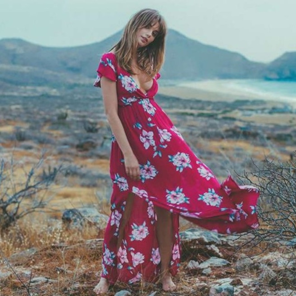 Billabong Flutter in the Rain Maxi dress