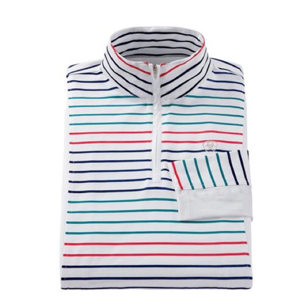 Ariat Sunstopper - White Multistripe 1/4 Zip