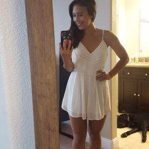 Beautiful cream/ white romper low back