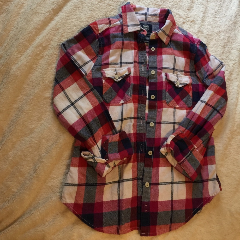 XS favorite fit American Eagle plaid shirt