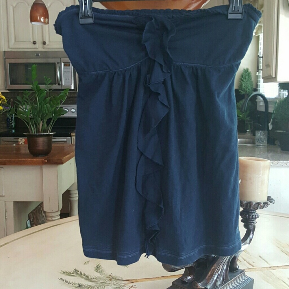 Navy bandeau top