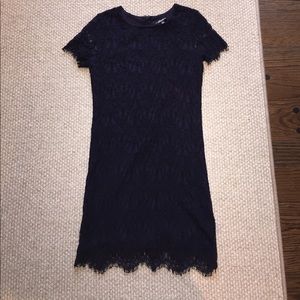 Navy Lace Shift Dress From Lulus!