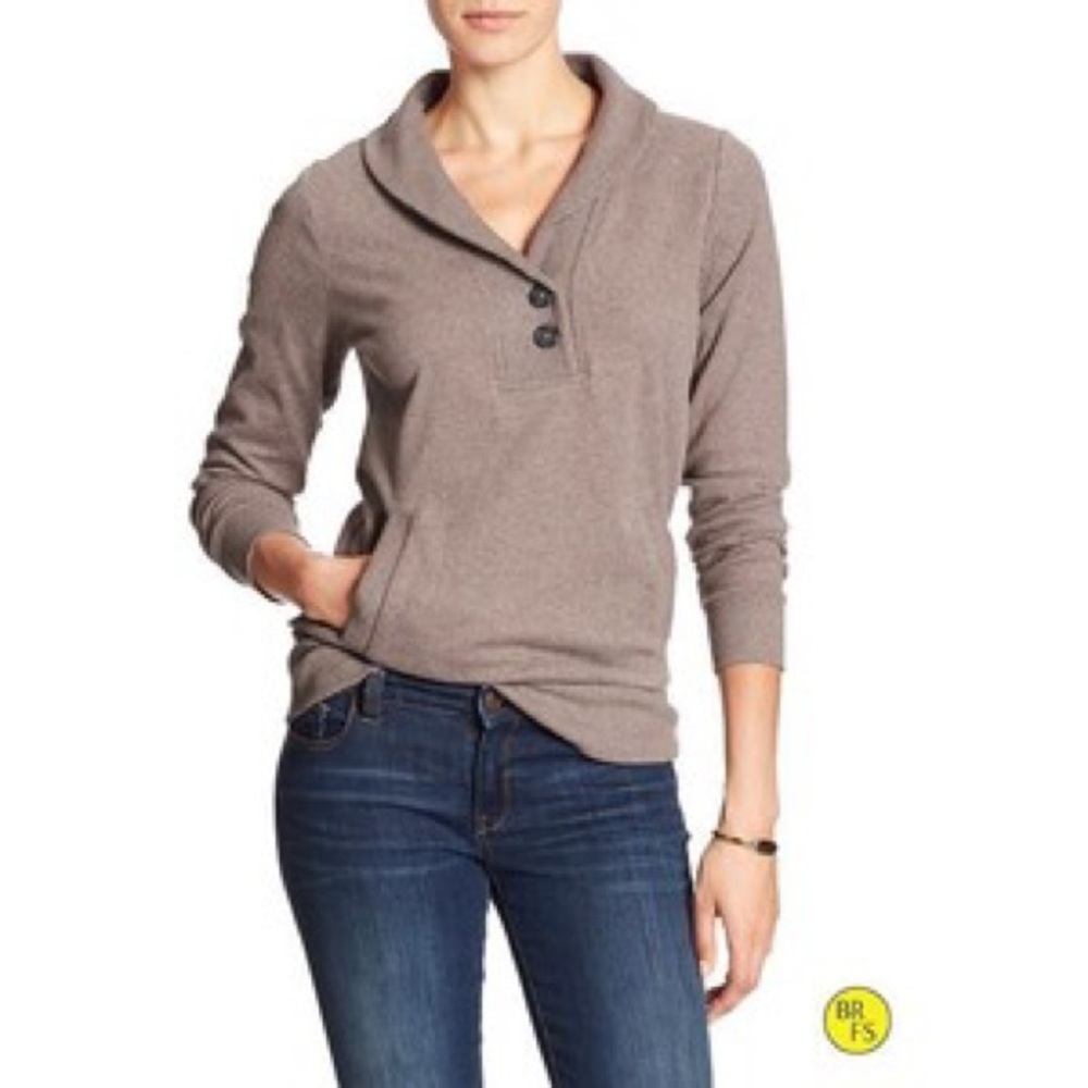 Banana Republic cowl pullover sweater w/ pockets
