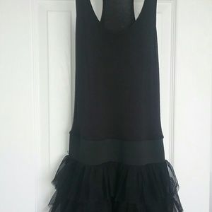 Black bottom  ruffled dress