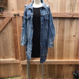 Oversized jean jacket