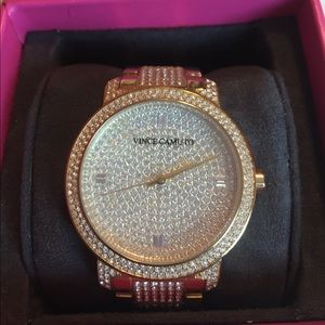Vince Camuto Gold Swarovski Watch