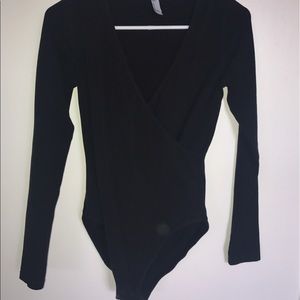 American apparel Long sleeve black one piece