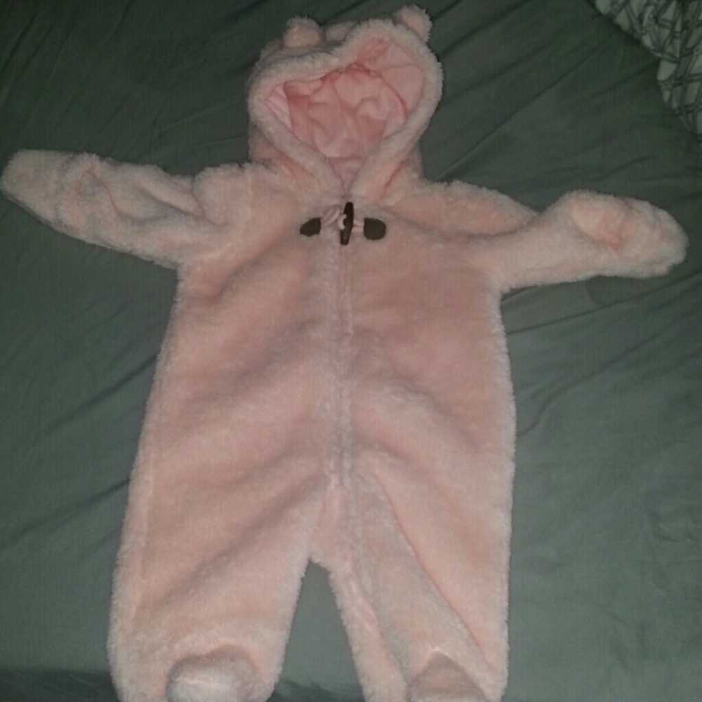 Carters pink winter jumpsuit