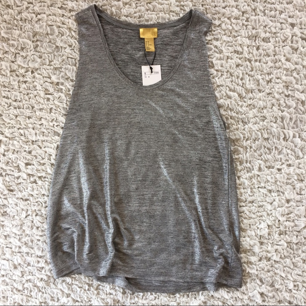 NWT Silver Tank Top