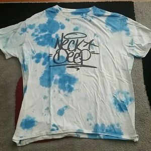 Tie Dye Neck Deep Merch Pop Punk T-Shirt