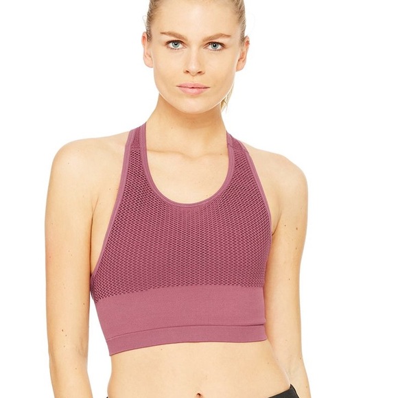 SOLD Alo Yoga Power Crop Grenache S - Picture 1 of 4