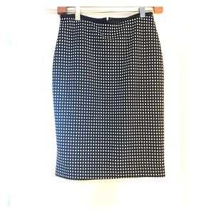 Gingham Print Pencil Skirt