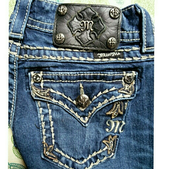 Miss Me Denim - MISS ME Embellished Embroidered Skinny Jeans Sz 24