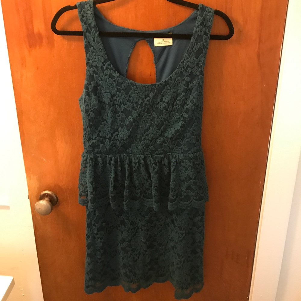 Blue Lace Bodycon Dress