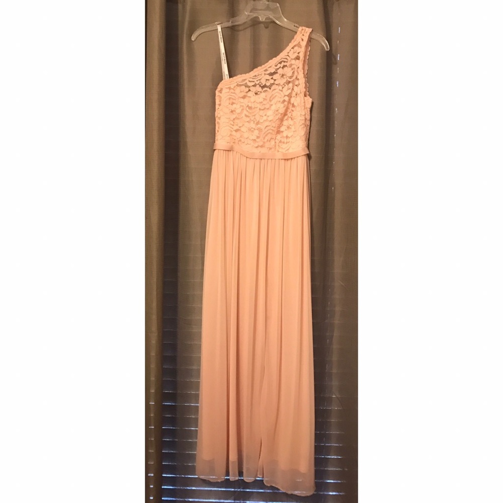 David's Bridal Petal Pink Dress