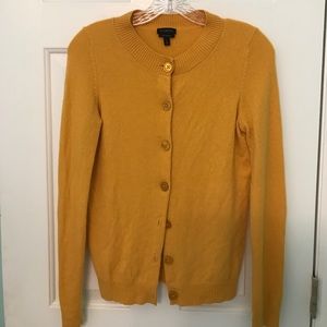 Talbots mustard yellow cashmere sweater