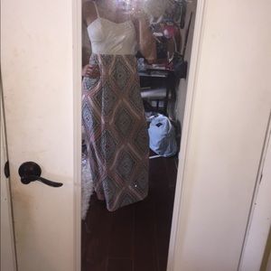 printed maxi dress