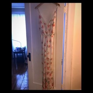 Floral and lace maxi dress