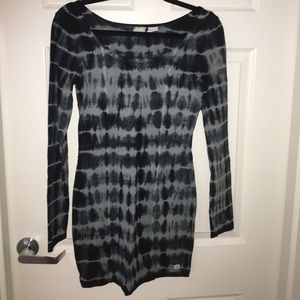 Billabong tie dye Long Sleeve Bodycon Dress