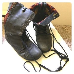 Steve Madden combat tribal boots