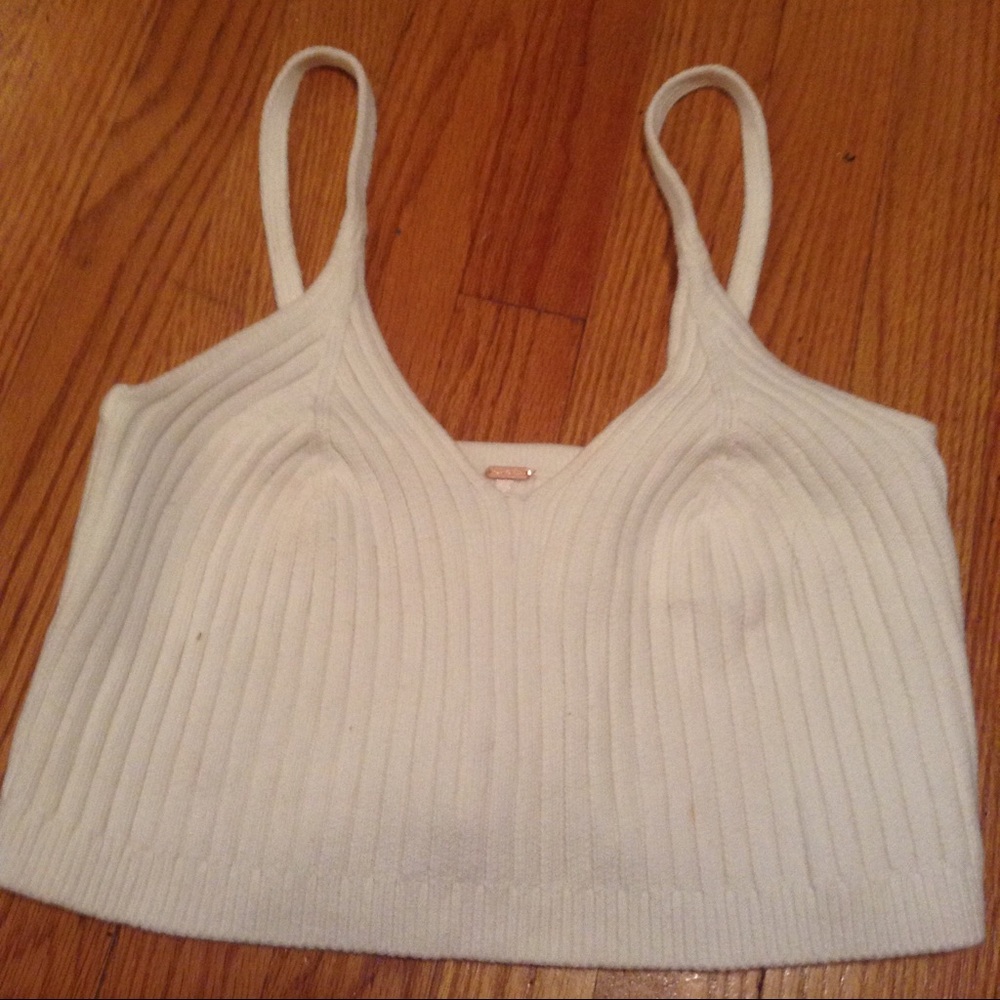Free People Cable Knit Crop Tank