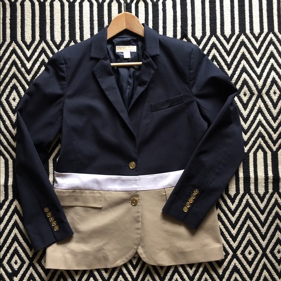 MICHAEL Michael Kors Jackets & Blazers - Michael Michael Kors blue, white and tan blazer