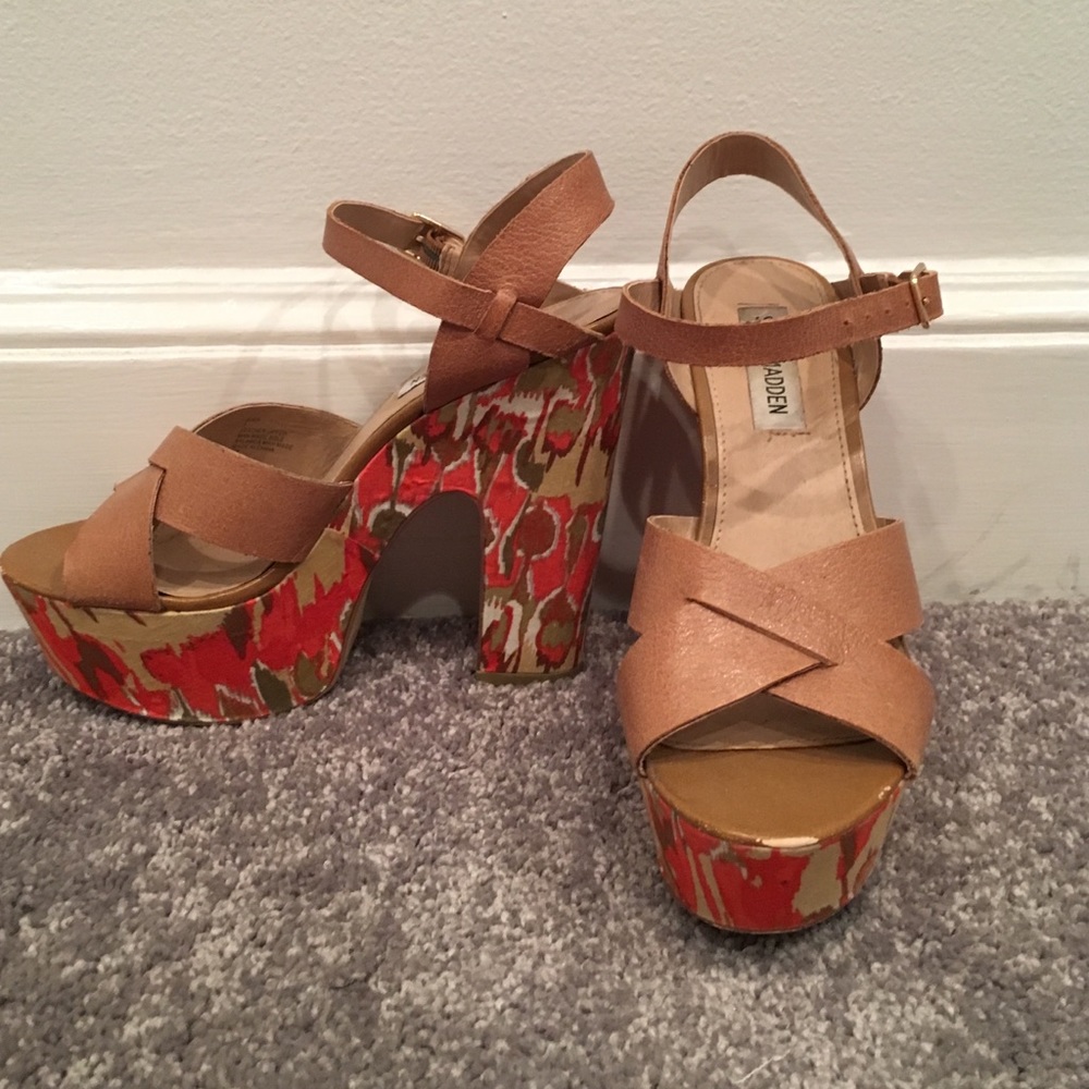Authentic Steve Madden Patterned Wedges - image 1