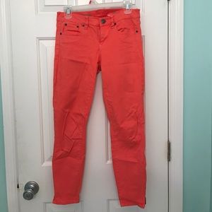 J crew toothpick ankle pant 26 coral