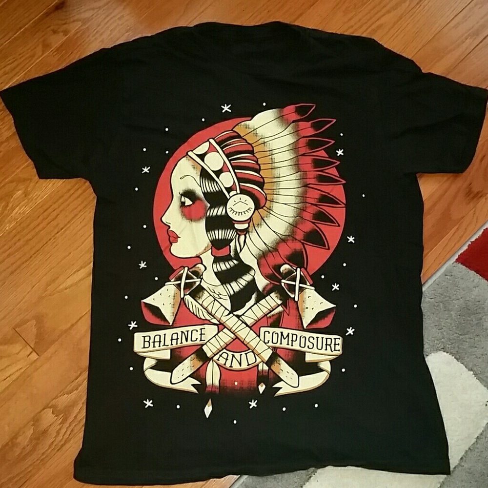Black Balance and Composure Merch Pop Punk T-Shirt
