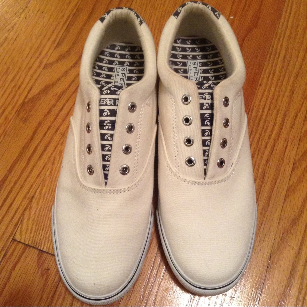 Sperry Topsider Canvas Slip On Sneakers