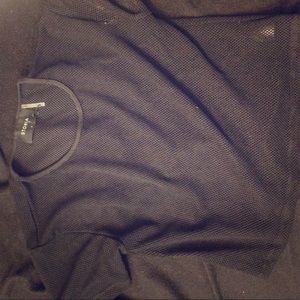 Black see through fishnet top !!