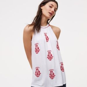 VERY CUTE NWT LOFT EMBROIDERED TOP
