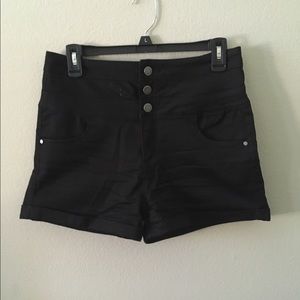 Black high waisted shorts