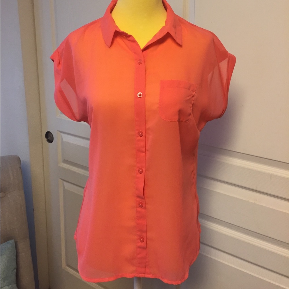 **LIKE NEW** Jessica Simpson coral top