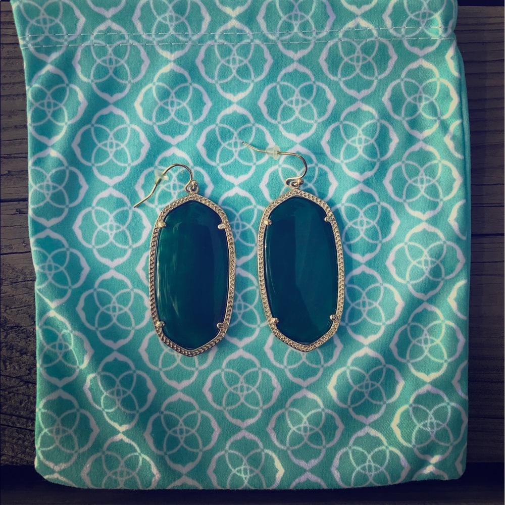 Kendra Scott Green Danielle Earrinngs
