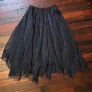 Gray Tulle Skirt